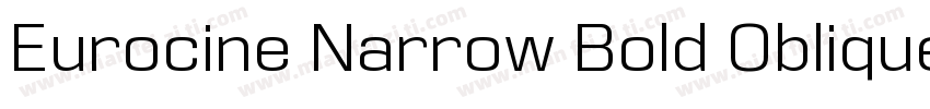 Eurocine Narrow Bold Oblique字体转换